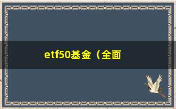 “etf50基金（全面解读etf50基金的投资策略与运作方式）”/