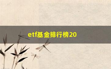 “etf基金排行榜2021最新数据”/