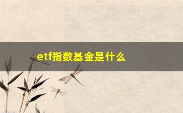 “etf指数基金是什么？入门指南”/