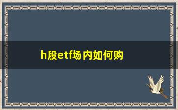 “h股etf场内如何购买(怎样购买场内ETF)”/