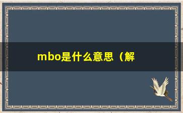 “mbo是什么意思（解析mbo的含义和用途）”/