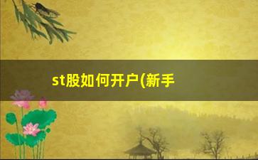 “st股如何开户(新手如何开户买股)”/