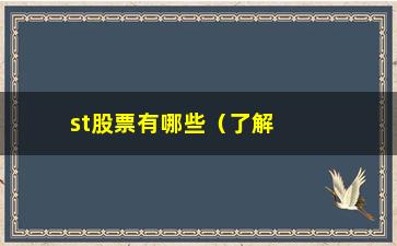 “st股票有哪些（了解st股票的相关信息）”/