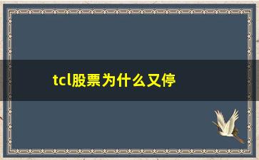 “tcl股票为什么又停牌了(股票为什么说停牌就赚到了)”/