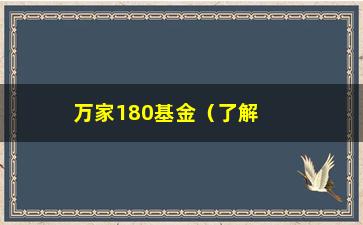 “万家180基金（了解万家180基金的投资收益和风险分析）”/