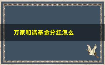 “万家和谐基金分红怎么样？”/