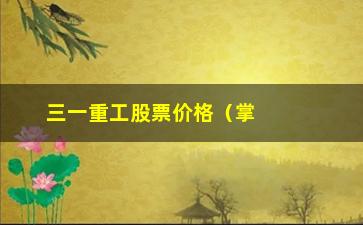 “三一重工股票价格（掌握最新股票行情，助您投资决策）”/