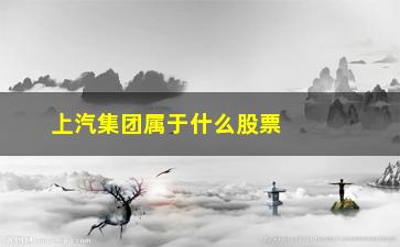 “上汽集团属于什么股票(600104上汽集团股票)”/