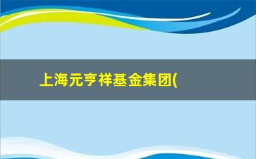 “上海元亨祥基金集团(上海元亨祥基金集团怎么样)”/