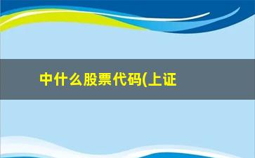 “中什么股票代码(上证股票代码什么开头)”/