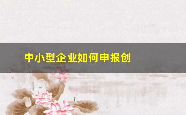 “中小型企业如何申报创新基金？”/