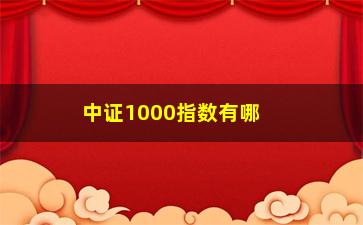 “中证1000指数有哪些基金(中证1000指数增强基金有哪些)”/