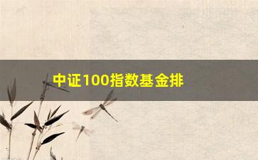 “中证100指数基金排名介绍（这些基金值得你关注）”/