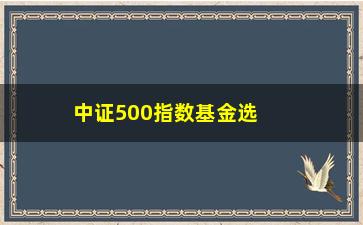 “中证500指数基金选哪支好(上证50指数基金哪家好)”/