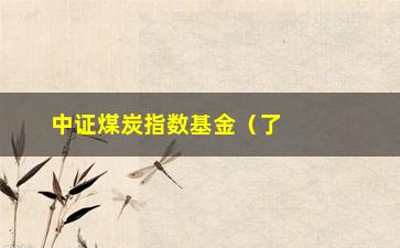 “中证煤炭指数基金（了解中证煤炭指数基金的投资价值）”/