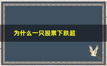 “为什么一只股票下跌超过百分之十(为什么一只股票可以一直下跌)”/