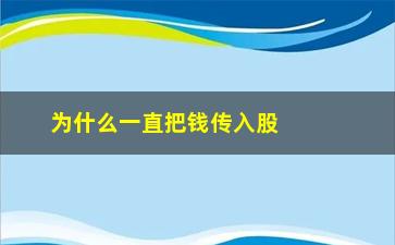 “为什么一直把钱传入股票证券中”/