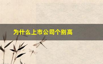 “为什么上市公司个别高管没有股票(上市公司高管为什么减持)”/