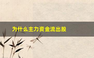 “为什么主力资金流出股票还是上涨(为什么主力资金流入多股票还跌)”/