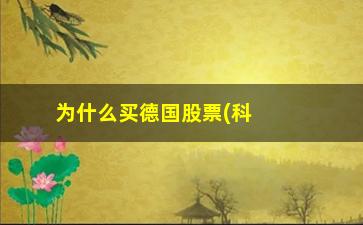 “为什么买德国股票(科创股票为什么买不了)”/