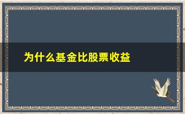 “为什么基金比股票收益高(基金收益与可投资股票的比例成正比吗)”/