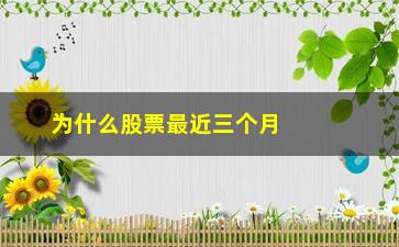 “为什么股票最近三个月涨这么多(为什么最近股票一直涨)”/