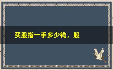 “买股指一手多少钱，股指期货交易基础知识”/