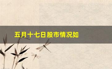 “五月十七日股市情况如何(2023年五月七日股市开盘吗)”/