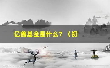 “亿鑫基金是什么？（初学者必看的基金入门指南）”/