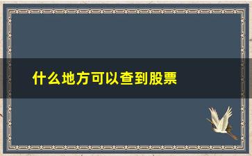 “什么地方可以查到股票的年线(什么地方可以查自己的一切信息)”/