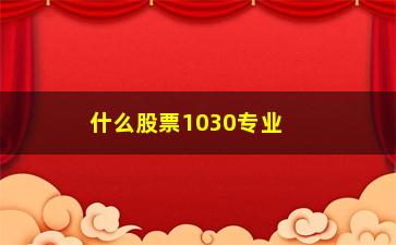 “什么股票1030专业术语(100条股票专业术语)”/