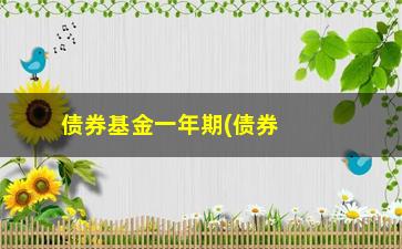 “债券基金一年期(债券基金一年期收益率)”/