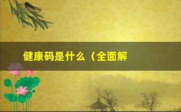 “健康码是什么（全面解析健康码的含义和使用方法）”/