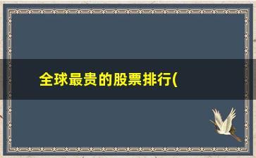 “全球最贵的股票排行(全球最贵股票)”/