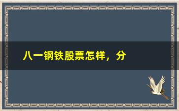 “八一钢铁股票怎样，分析八一钢铁股票的走势和投资建议”/