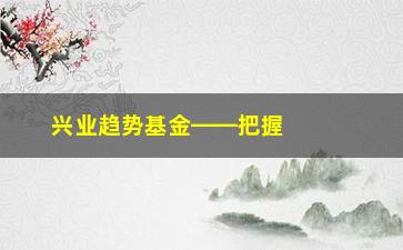 “兴业趋势基金——把握未来趋势，开启财富增长之路”/