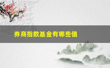 “券商指数基金有哪些值得投资？”/