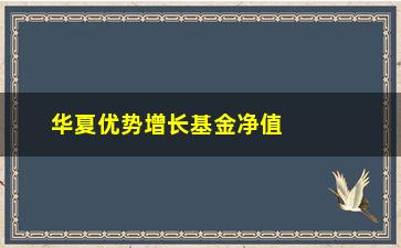 “华夏优势增长基金净值查询（了解基金投资收益情况）”/