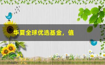 “华夏全球优选基金，值得投资吗？（详细介绍和投资建议）”/