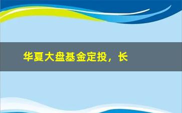 “华夏大盘基金定投，长期投资者的最佳选择”/