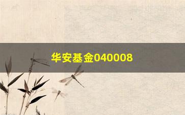 “华安基金040008（了解华安基金040008的投资方法）”/