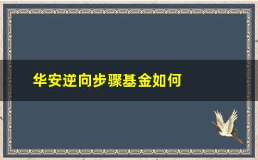 “华安逆向步骤基金如何在逆市中获得稳定收益？”/