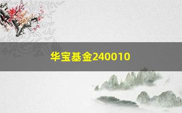 “华宝基金240010（了解华宝基金240010的风险收益特点）”/