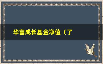 “华富成长基金净值（了解华富成长基金的最新净值情况）”/