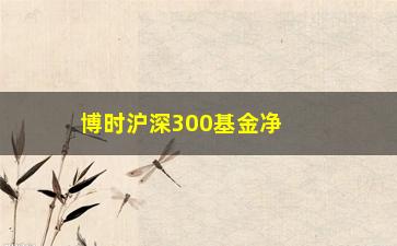 “博时沪深300基金净值（详细介绍博时沪深300基金的表现与趋势）”/