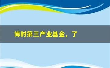 “博时第三产业基金，了解博时第三产业基金的投资策略和优势”/