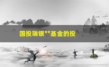 “国投瑞银**基金的投资步骤和优势是什么？”/