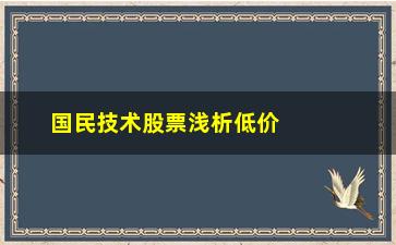 “国民技术股票浅析低价股选择的四大原则”/