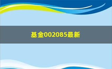 “基金002085最新涨幅和投资建议”/