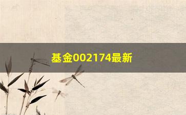 “基金002174最新净值及投资建议”/